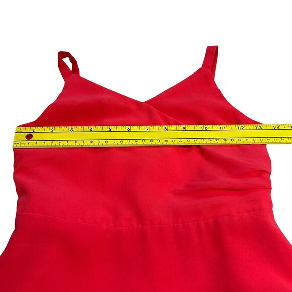 ZAC POSEN Red Flouncy Mini Cocktail Dress Flirty Evening Size 8 - Picture 9 of 10